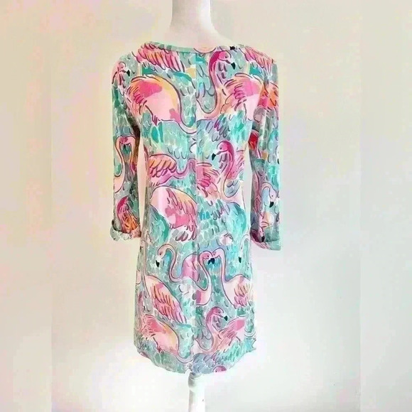 Lilly Pulitzer Linden A-Line Peel and Eat Three Quarter Sleeve T-Shirt Dress - Picture 4 of 7